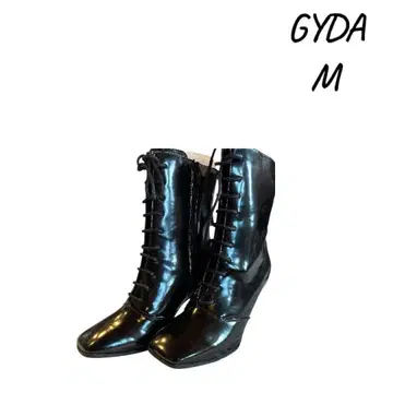 [ 미사용 새상품 ] GYDA 블랙 레이스업 부츠 M 정가 13,990엔