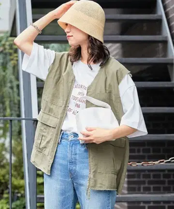 [ Ciaopanic Typy ] 카키 밀리터리 베스트