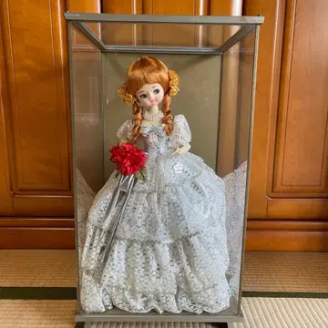 레이스 드레스 인형 유리 케이스 포함 사쿠라 인형