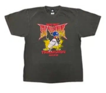 미사용 새상품 도쿄 야쿠르트 스왈로스 빈티지풍 락 T셔츠 츠바쿠로 L