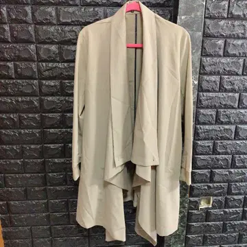 미사용품 노아이디 브라운 베이지 드레이프 숄 랩 가운