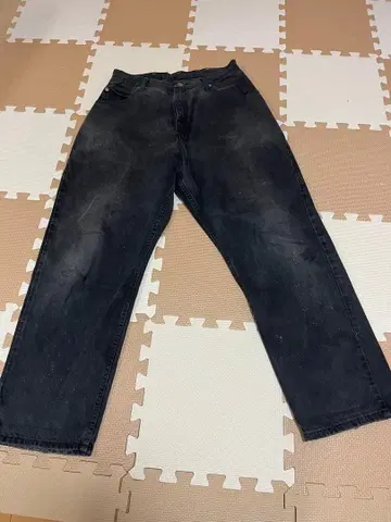 Wrangler 스트레이트 데님 팬츠 블랙