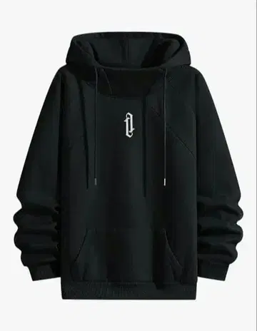 남성용 후드티 터틀넥 블랙 속기모 스트릿 사이즈 S