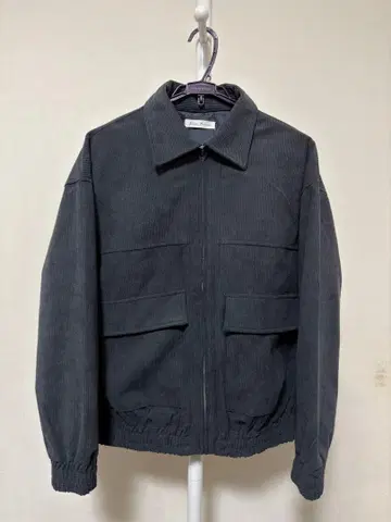 코듀로이 지퍼 자켓 그레이 M 사이즈