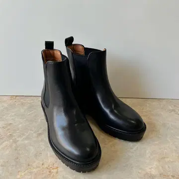 미사용품 FRAGONARD 사이드 고어 부츠 23cm 블랙 F700