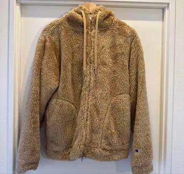 Champion 플리스 후드티 S 베이지