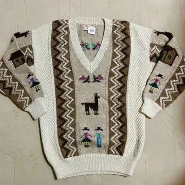 미사용 새상품 INCATEX 페루 니트 알파카 100% 스웨터