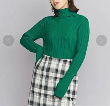 새상품급! BEAUTY&YOUTH 와이드 리브 하이넥 니트