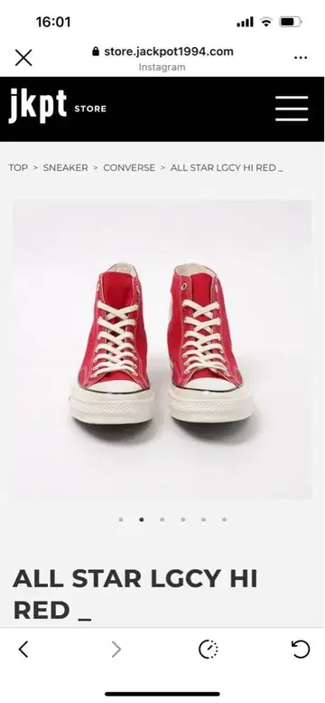 ALL STAR LGCY HI RED 레드 하이컷