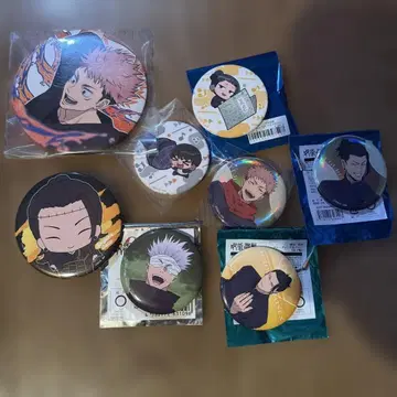 주술회전 애니메이션 캐릭터 캔뱃지 8개 세트