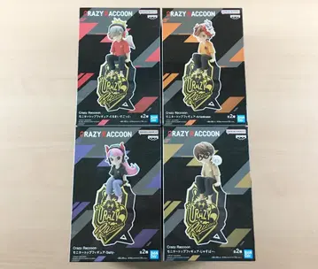 새상품 Crazy Racoon 모니터 탑 피규어 A 컬러 4종 세트