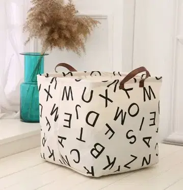 알파벳 프린트 토트백