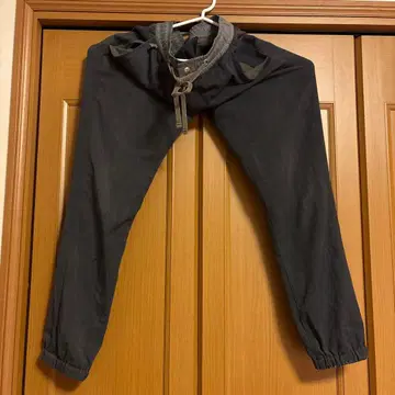 BEAMS 빔즈 남성용 다크 그레이 스트레이트 팬츠 허리 조절 가능