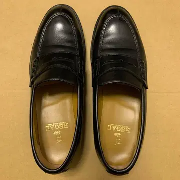 새상품급 REGAL 남성용 로퍼 블랙 가죽 24.5cm