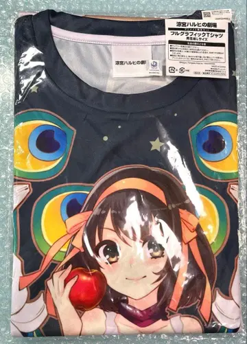 스즈미야 하루히 풀 그래픽 T셔츠 남성용 L 사이즈