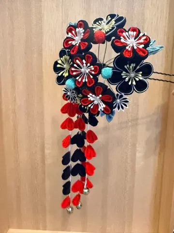 츠마미자이쿠 머리 장식 동백꽃 성인식 졸업식 일본 의류