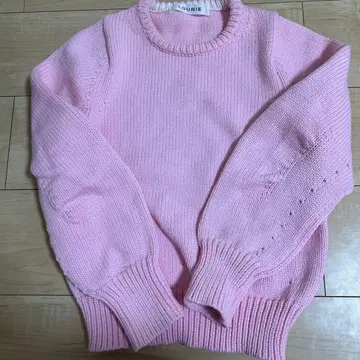 새상품급 lounie 핑크 긴팔 니트 정가: 17,600엔