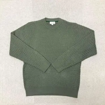 새상품 LACOSTE 스웨터 긴팔 카키 L 사이즈 남성용 니트