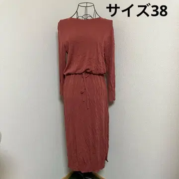 23구 레이온 혼방 니트 원피스 레드 38 봄/여름