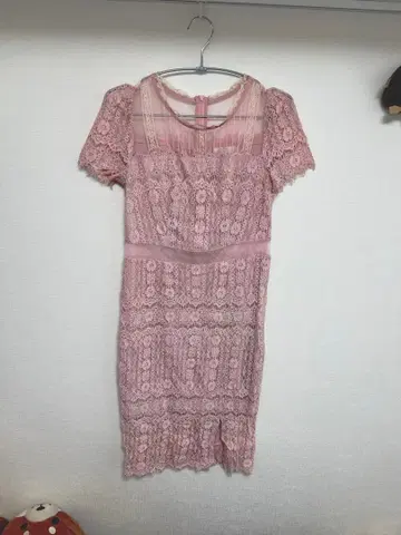 ERUKEI 핑크 레이스 반팔