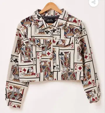 트럼프 무늬 자켓