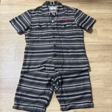 [ 배송비 포함 ] Schott 셋업 보더 반팔 셔츠, 하프 팬츠