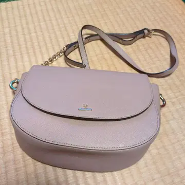 베이지 숄더백 합성 피혁