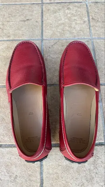 BALLY DRUPO 드라이빙 슈즈 레드 슬립온