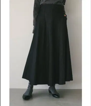 프로필 필독 STYLEMIXER 패널 라인 데님 플레어 스커트 인디고