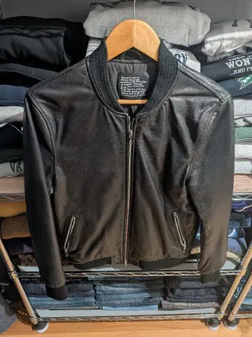 나노 유니버스 가죽 봄버 자켓 가죽 보머 자켓