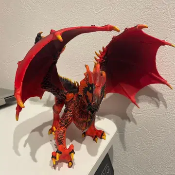 슐라이히 빨간색과 블랙 드래곤 피규어