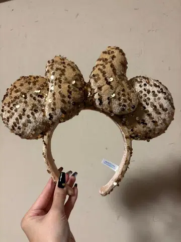 미니 마우스풍 스팽글 머리띠