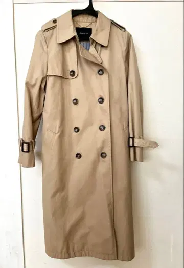 simlplicite 베이지 더블 브레스트 트렌치코트