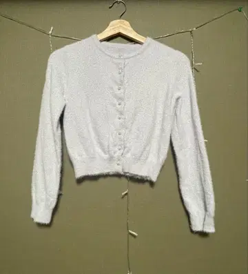 퍼플 니트 가디건