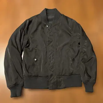블랙 MA-1 플라이트 자켓 리버서블 다크 의류 쇼트 기장