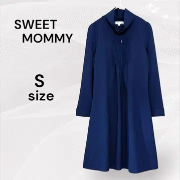 스위트마미 새상품급 네이비 긴팔 원피스 S사이즈 하이넥