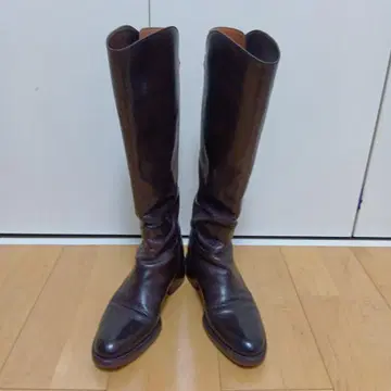 [ 사토레 ] 다크 브라운 가죽 롱 부츠
