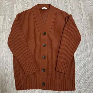 SHIPS any 리브 편직 가디건 브라운