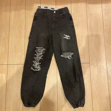 ANAPRT+ 데미지 가공 조거 팬츠 다크 그레이