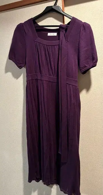 any SiS 퍼플 반팔 니트 원피스 퍼플