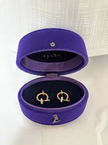 agete 골드 후프 귀찌(미사용)