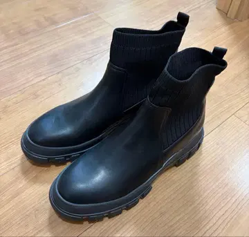 리브 니트 부츠 [블랙]