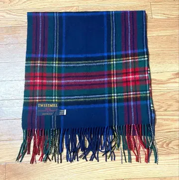 TWEEDMILL 타탄 체크 패턴 대형 머플러 스톨