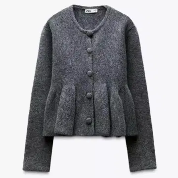 ZARA 페플럼 니트 가디건 M