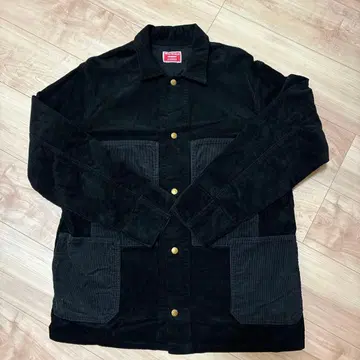 WHITEFIELD 코듀로이 커버올 블랙