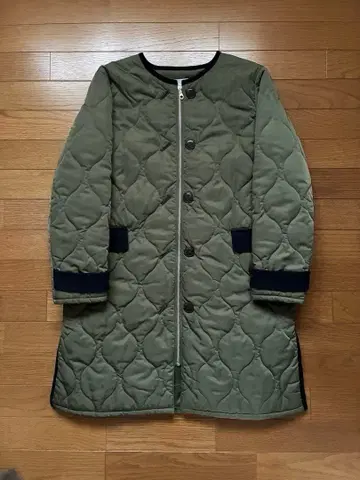 새상품급 jantzen 얀센 충전솜 퀼팅 코트 카키 M