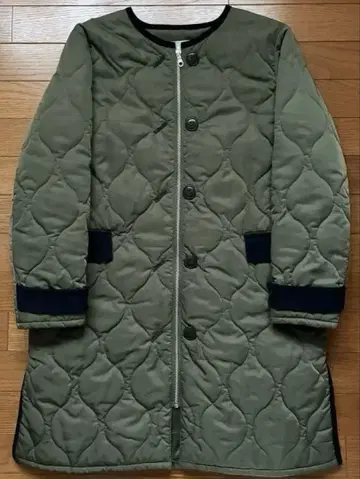 새상품급 jantzen 얀센 충전솜 퀼팅 코트 카키 M