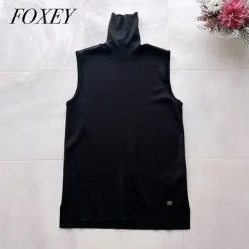 컨디션 최상 폭시 착용 탱크 터틀넥 스트레치 블랙 40