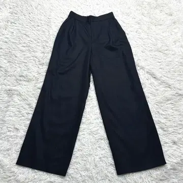 뷰티&유스 삭소니 턱 와이드 팬츠 블랙 L