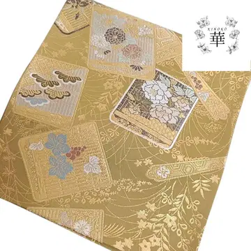 화 후쿠로 오비 꽃 소나무 금 포멀